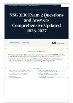 NSG 3130 Exam 2 Questions and Answers Comprehensive Updated 2026&sol;2027