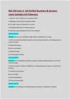 Exam 3&colon;NSG 526 Exam 3&colon; 150 Verified Questions & Answers&colon; Latest Updated with Rationales