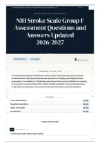 NIH Stroke Scale Group F Assessment Questions and Answers Updated 2026&sol;2027