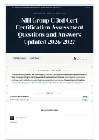 NIH Group C 3rd Cert Certification Assessment Questions and Answers Updated 2026&sol;2027