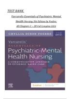 Varcarolis Essentials Psychiatric Mental Health Nursing 5th Edition&NewLine;Fosbre Psychiatric Nursing Test Bank&NewLine;Psychiatric Mental Health Nursing Chapters 1-28&NewLine;Varcarolis Mental Health Nursing 5th Edition