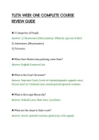 Tleta Week One Complete Course&NewLine;Review Guide&NewLine;