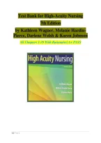 High Acuity Nursing 7th Edition&NewLine;Kathleen Dorman Wagner Nursing Test Bank&NewLine;Melanie Hardin-Pierce High Acuity Nursing&NewLine;High Acuity Nursing 7th Edition Test Bank