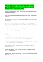Electrical and instrumentation study guide 1153 Questions and All Actual Answers 2026&sol;2027 Set&period;