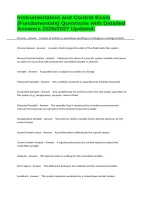 Instrumentation and Control Exam &lpar;Fundamentals&rpar; Questions with Detailed Answers 2026&sol;2027 Updated&period;