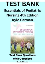 Test Bank for Essentials of Pediatric Nursing 4th Edition by Kyle & Carman &vert; Study Guide&comma; Practice Questions & Exam Review 2026&sol;2027