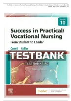 Test Bank for Success in Practical Vocational Nursing 10th Edition by Janyce L&period; Carroll & Lisa Collier Chapters 1-19 &vert; Study Guide&comma; Practice Questions & Exam Review 2026&sol;2027