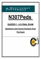 N307 Peds Quizzes 1&ndash;6 & Final Exam &ndash; West Coast University &lpar;2026&rpar; Actual Questions with Correct Answers &vert; Take & Pass the Exam &lpar;Updated PDF&rpar;