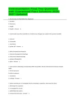 Instrumentation Final Test Questions with Guaranteed Pass Solutions 2026-2027 Updated&period;