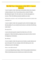 NR 304 Test 1 Questions with 100&percnt; Correct&NewLine;Answers