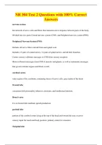 NR 304 Test 2 Questions with 100&percnt; Correct&NewLine;Answers