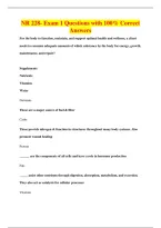 NR 228- Exam 1 Questions with 100&percnt; Correct&NewLine;Answers