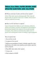 Tma05 D120 Final Paper Review Sheet&NewLine;Updated Questions And Solution