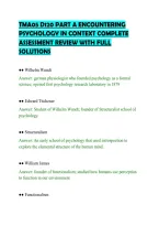 Tma05 D120 Part A Encountering&NewLine;Psychology In Context Complete&NewLine;Assessment Review With Full&NewLine;Solutions&NewLine;