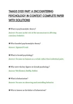 Tma05 D120 Part A Encountering&NewLine;Psychology In Context Complete Paper&NewLine;With Solutions