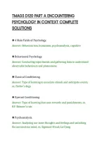 Tma05 D120 Part A Encountering&NewLine;Psychology In Context Complete&NewLine;Solutions
