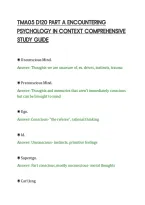 Tma05 D120 Part A Encountering&NewLine;Psychology In Context Comprehensive&NewLine;Study Guide&NewLine;