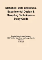 Statistics&colon; Data Collection&comma; Experimental Design & Sampling Techniques &ndash; Study Guide&NewLine;&NewLine;
