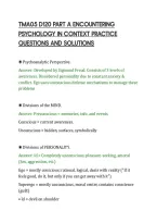 Tma05 D120 Part A Encountering&NewLine;Psychology In Context Practice&NewLine;Questions And Solutions&NewLine;