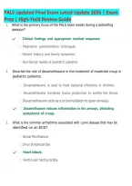 PALS Updated Final Exam 2026 &vert; Latest Update Exam Prep &vert; High-Yield Review Guide &vert; Pediatric Advanced Life Support Key Concepts&comma; Algorithms&comma; Drug Doses & Practice Questions