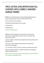 Tncc Actual Evaluation Exam Full&NewLine;Content With Correct Answers&NewLine;Already Passed&NewLine;