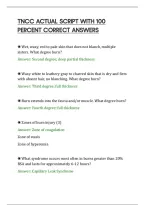 Tncc Actual Script With 100&NewLine;Percent Correct Answers&NewLine;