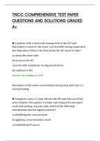 Tncc Comprehensive Test Paper&NewLine;Questions And Solutions Graded&NewLine;A&plus;