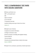 Tncc Comprehensive Test Paper&NewLine;With Solved Question
