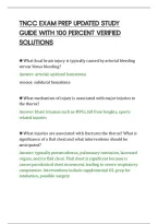 Tncc Exam Prep Updated Study&NewLine;Guide With 100 Percent Verified&NewLine;Solutions