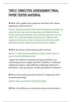 Tncc Objective Assessment Final&NewLine;Paper Tested Material