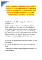 NUR 257 Chronic Conditions Galen College of Nursing Exam 4 Comprehensive Examination Actual Exam 2026&sol;2027 Complete Exam-Style Questions with Detailed Rationales &vert; 100&percnt; Verified &vert; Pass Guaranteed &ndash; A&plus; Graded