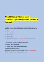  &NewLine;NR 508 Week 6 Ultimate Exam &ndash; 2026&sol;2027 Updated Questions&comma; Answers & Rationales &NewLine; &NewLine;