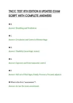 Tncc Test 8Th Edition 8 Updated Exam&NewLine;Script With Complete Answers&NewLine;