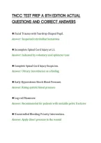 Tncc Test Prep A 8Th Edition Actual&NewLine;Questions And Correct Answers