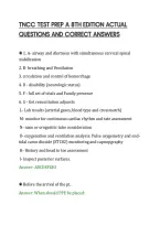Tncc Test Prep A 8Th Edition Actual&NewLine;Questions And Correct Answers