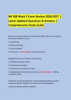 &NewLine;NR 508 Week 5 Exam Review 2026&sol;2027 &vert; &NewLine;Latest Updated Questions & Answers &vert; Comprehensive Study Guide &NewLine; &NewLine; &NewLine;