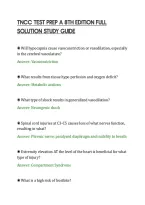 Tncc Test Prep A 8Th Edition Full&NewLine;Solution Study Guide