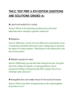 Tncc Test Prep A 8Th Edition Questions&NewLine;And Solutions Graded A&plus;&NewLine;