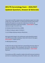 HESI PN Gerontology Exam &ndash; 2026&sol;2027 &NewLine;Updated Questions&comma; Answers & Rationales &NewLine; &NewLine; &NewLine; &NewLine;