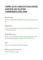 Tompsc Sccja Cumulative Exam Updated&NewLine;Questions And Solutions&NewLine;Comprehensive Study Guide&NewLine;