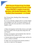  BSIS Firearm Written Exam Test Bank California Exposed Firearm Permit Actual Exam 2026&sol;2027 Complete Exam-Style Questions with Detailed Rationales &vert; 100&percnt; Verified &vert; Pass Guaranteed &ndash; A&plus; Graded