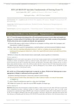 BSN 225 HESI Fundamentals Exam V2 2026&sol;2027 &vert; Nightingale &vert; Verified Q&A &vert; Grade A&NewLine;&NewLine;