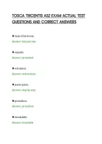 Tosca Tricentis As2 Exam Actual Test&NewLine;Questions And Correct Answers