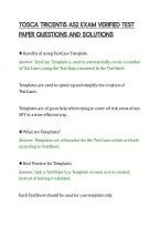 Tosca Tricentis As2 Exam Verified Test&NewLine;Paper Questions And Solutions