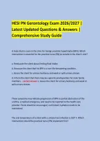 &NewLine;HESI PN Gerontology Exam 2026&sol;2027 &vert; &NewLine;Latest Updated Questions & Answers &vert; Comprehensive Study Guide &NewLine; &NewLine;