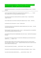 Instrumentation Technician Final Exam 2026&sol;2027 With Solved Solutions&period;&NewLine;&NewLine;