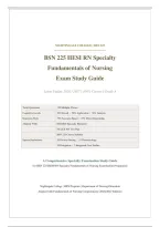BSN 225 HESI Fundamentals Exam Bundle 2026&sol;2027 &vert; Nightingale &vert; Verified Q&A &vert; Grade A