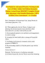 Test Bank for Advanced Practice Nursing in the Care of Older Adults 3rd Edition Kennedy-Malone Actual Exam 2026&sol;2027 Complete Exam-Style Questions with Detailed Rationales &vert; 100&percnt; Verified &vert; Pass Guaranteed &ndash; A&plus; Graded