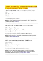 BUNDLE For  Colorado Mental Health Jurisprudence Practice Exam   Questions and Correct Answers