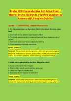 Evolve HESI Comprehensive Exit Actual Exam &ndash; &NewLine;Elsevier Evolve 2026&sol;2027 &vert; Verified Questions & &NewLine;Answers with Complete Solution